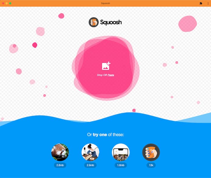 Mac版Squooshの初期画面